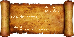 Demján Kitti névjegykártya